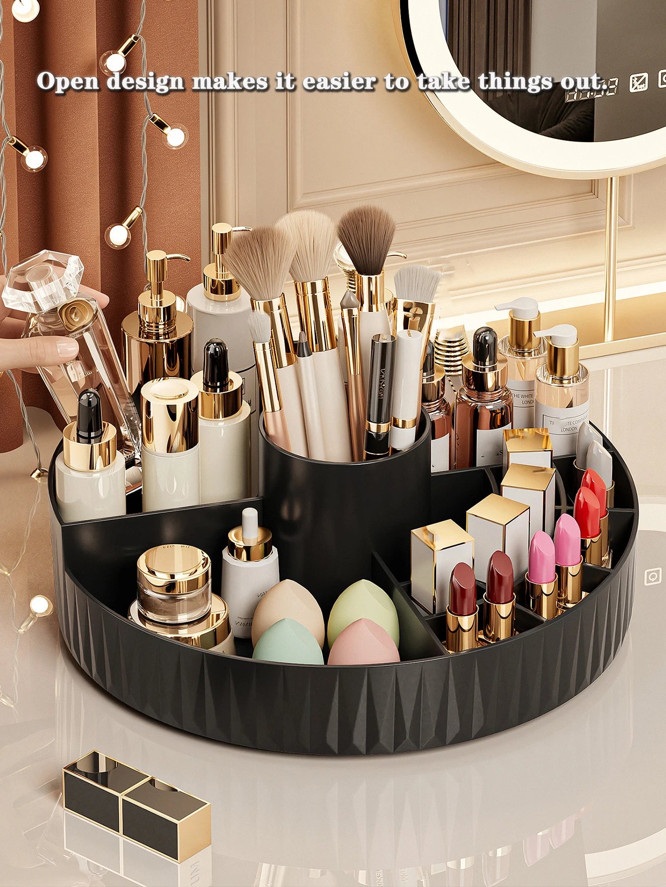 Organizador Giratorio 360° para Lápices y Maquillaje