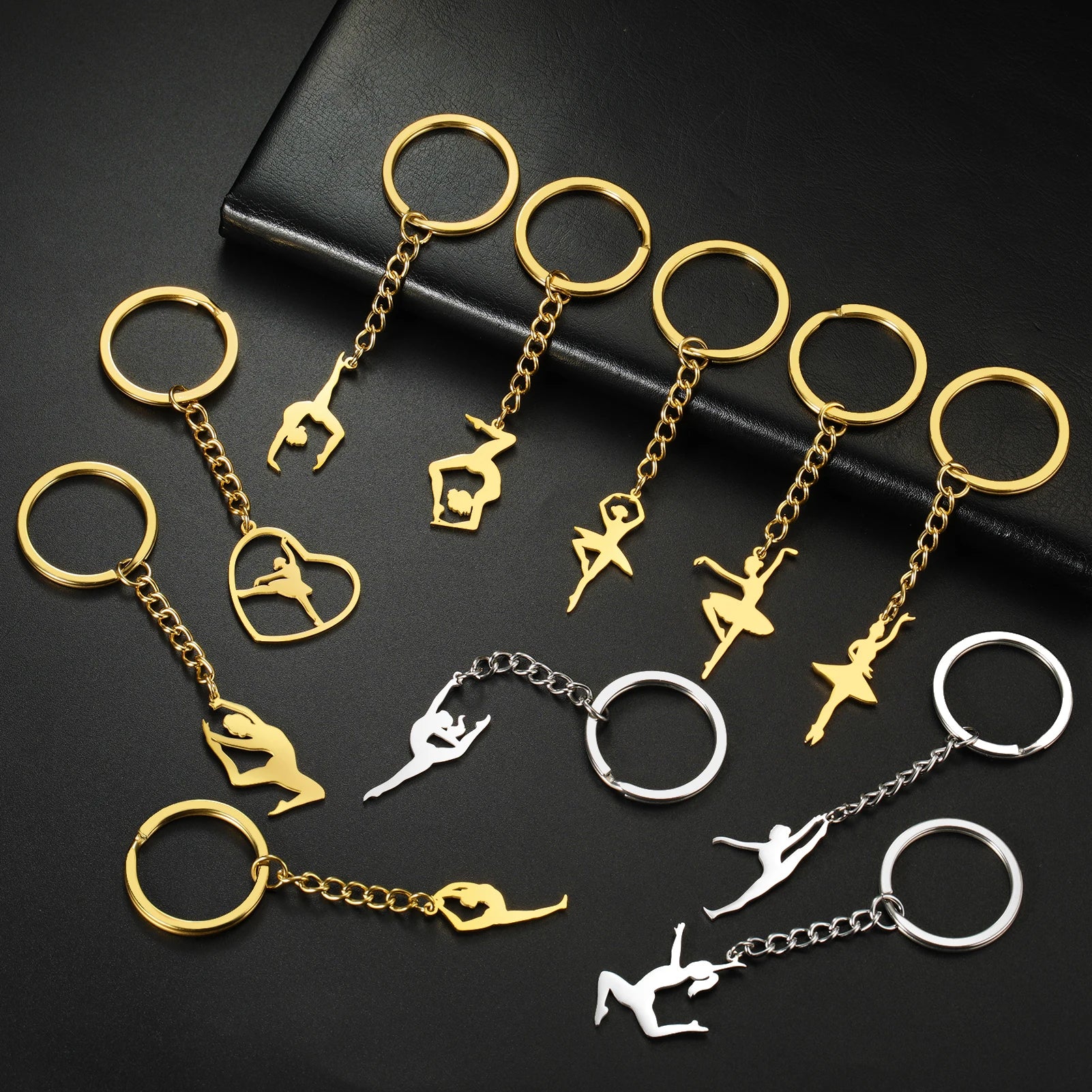 Collar de gimnasia rítmica para mujer,tendencia de 2026, joyeria de acero .